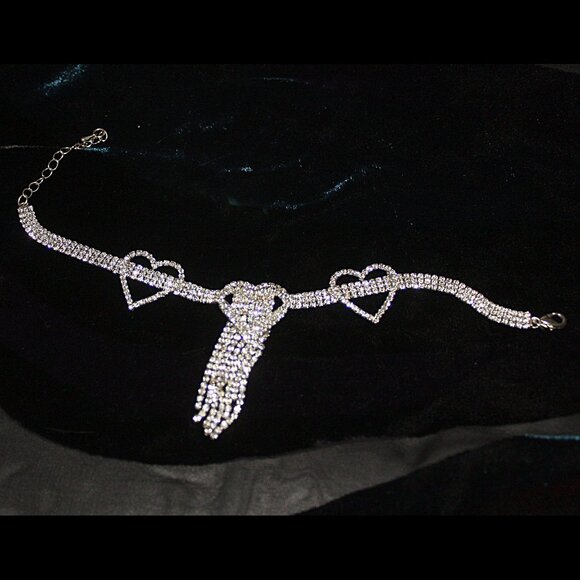 SOLD Diamond Crystals Are A Girls Best Friend Anklet - Picture 2 of 9